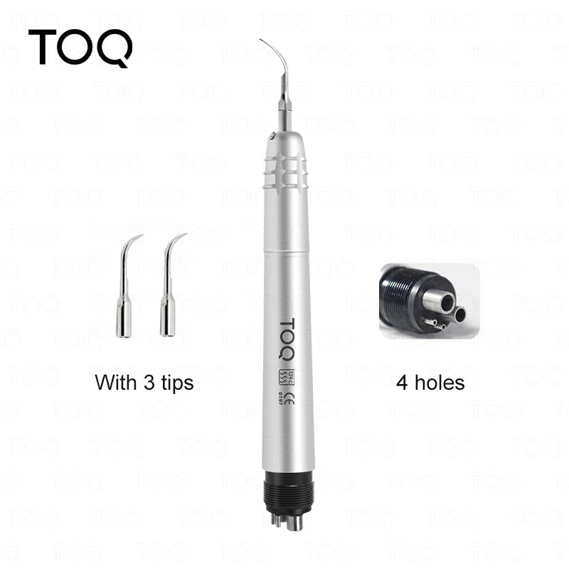 Dental Ultrasonic Air Scaler with 3 Tips Tooth Calculus Remover Cleaning Tool Handpiece Whiten Tooth Cleaner Dentist Lab