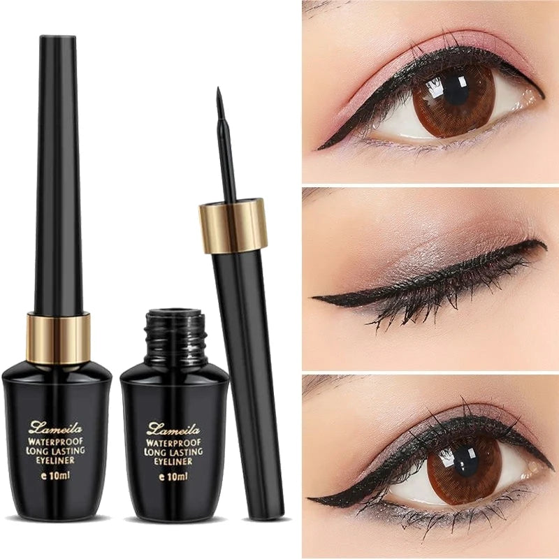 Crayon eye-liner liquide noir ultrafin et waterproof à pointe dure et longue durée