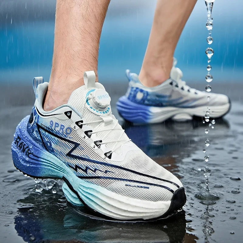 Chaussures de course pour hommes 2025, modèle 100% neuf, avec plaque de carbone amortissante, idéales pour la course, le marathon et le sport. Confortables et antidérapantes, elles sont parfaites pour le tennis et la cours