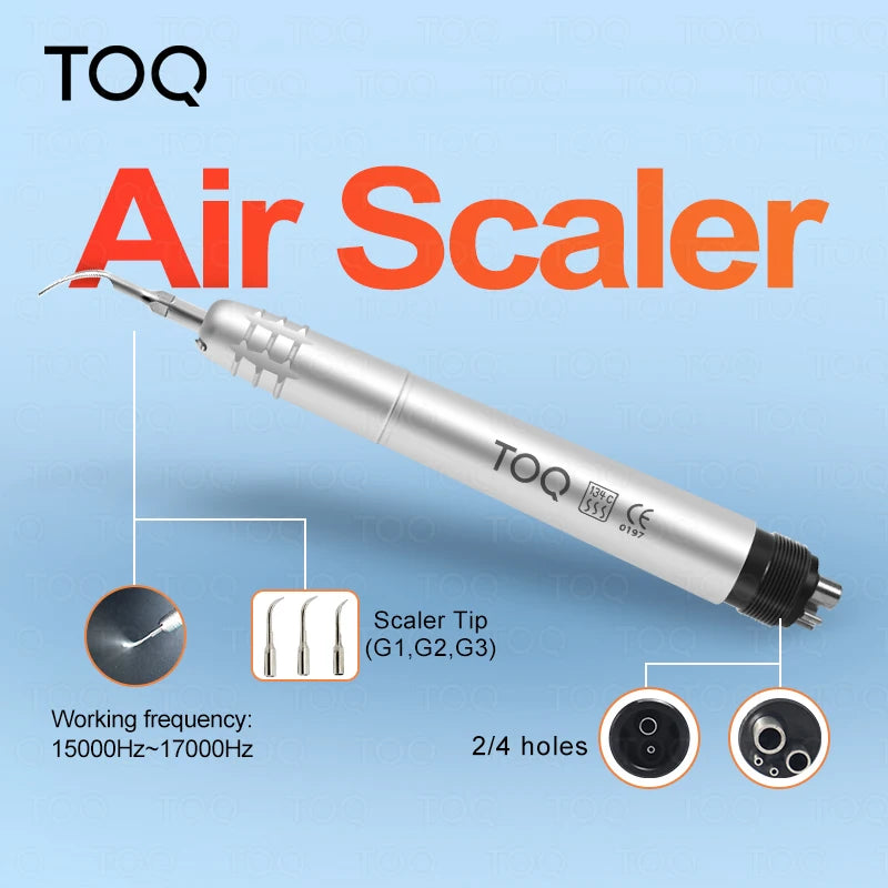 Dental Ultrasonic Air Scaler with 3 Tips Tooth Calculus Remover Cleaning Tool Handpiece Whiten Tooth Cleaner Dentist Lab