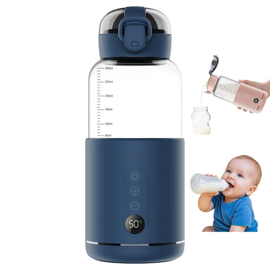 Chauffe-biberons portables rechargeables 37-55 °C, chauffage et décongélation rapides du lait et de l'eau, chauffe-biberons électriques sans fil, idéal pour les voyages
