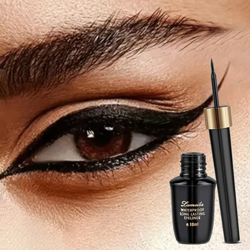 Crayon eye-liner liquide noir ultrafin et waterproof à pointe dure et longue durée