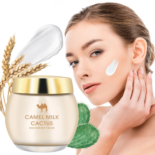 Crème miracle hydratante au lait de chamelle et au cactus (130 g) : raffermit et nourrit la peau. Soin hydratant tout-en-un.