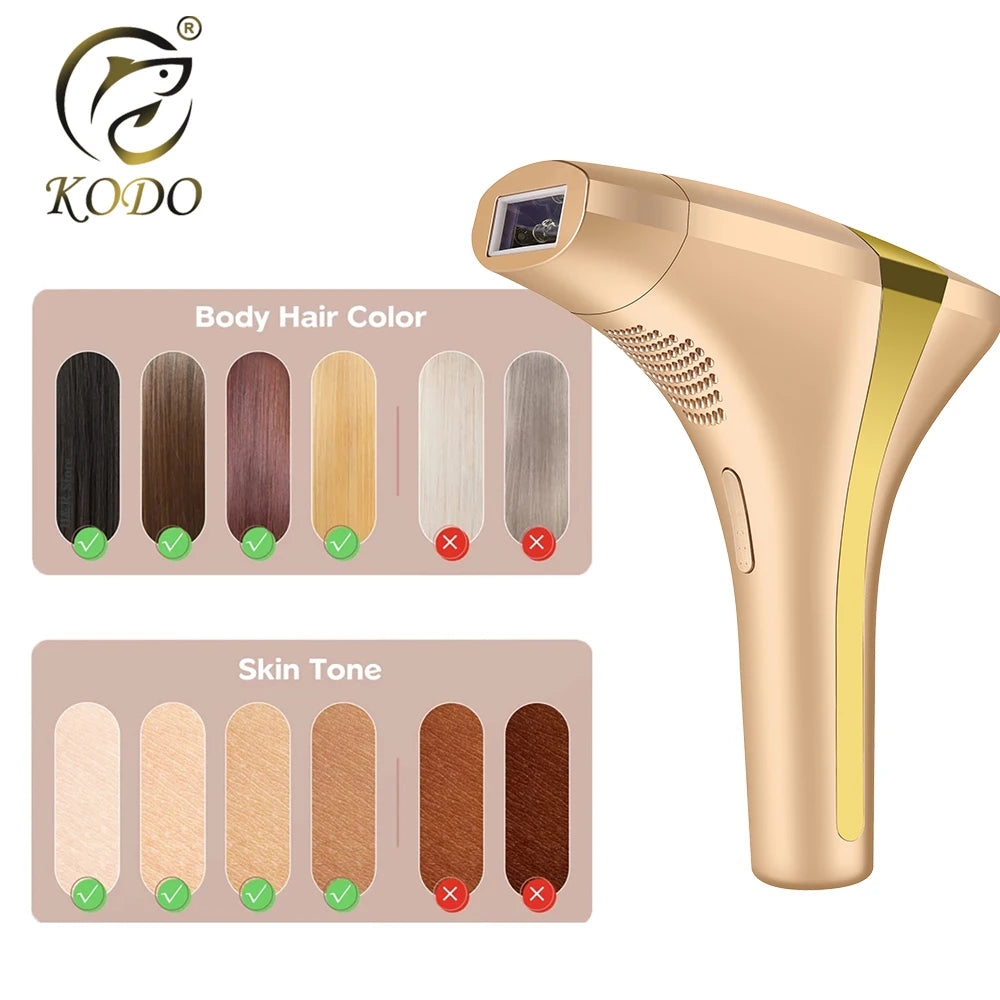 KODO 2025  Épilateur laser 4 en 1 pour le visage et le corps, personnalisation haut de gamme, IPL permanent, indolore