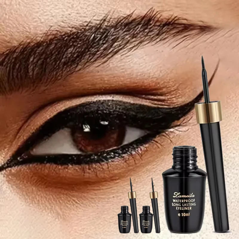 Crayon eye-liner liquide noir ultrafin et waterproof à pointe dure et longue durée