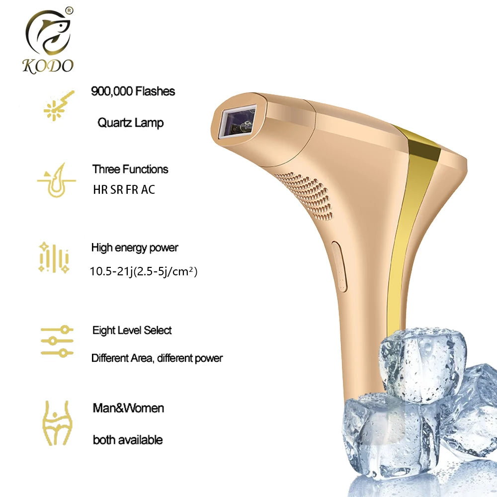 KODO 2025  Épilateur laser 4 en 1 pour le visage et le corps, personnalisation haut de gamme, IPL permanent, indolore